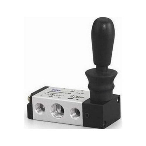 1x3 port 2 pos 1/2" BSP Normally Closed Hand Operated Lever Valve Hand Return QC