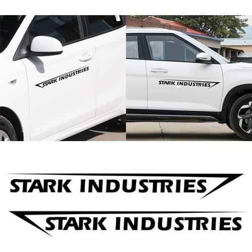 2pcs car-styling 10*70cm stark industries Car door side sticker Decal for Porsche Boxster Cayman Cayenne 911 718T car stickers