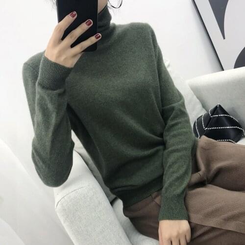 2020 Cashmere Sweater Women Turtleneck Womens Knitted Turtleneck Winter Cashmere Sweater For Women Warm Sweaters Female