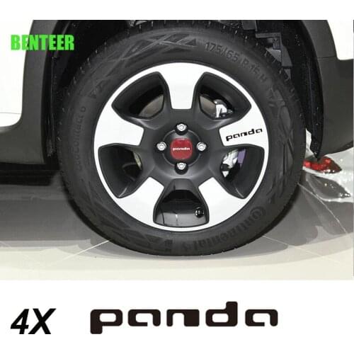 4pcs Car wheel sticker for fiat panda