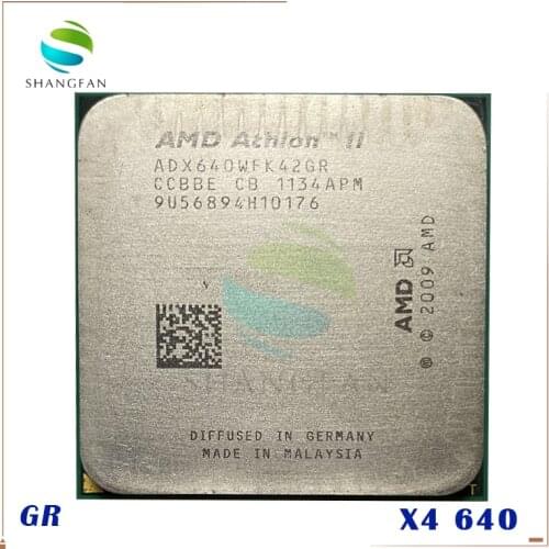 AMD Athlon X4 640 X4-640 3GHz Quad-Core CPU Processor ADX640WFK42GR 95W Socket AM3 938pin