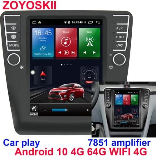 Android 10.4inch Car Multimedia GPS navigation radio For Skoda Octavia 2015-2019 Radio Vertical screen carplay Tesla style