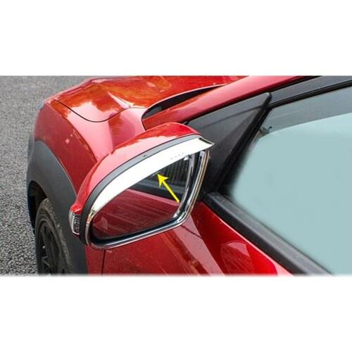 Car Sticker Rear Rearview Glass Mirror Trim Frame Rain Shield Sun Visor Shade For Hyundai Kona Encino Kauai 2017 2018 2019 2020