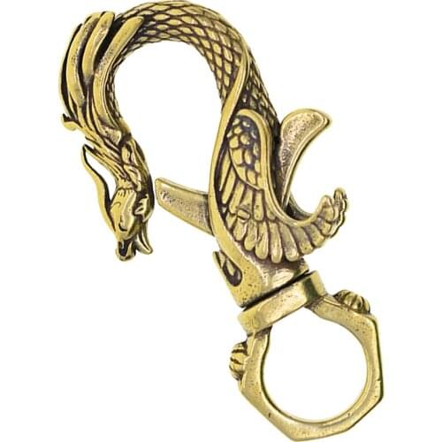 Bronze Phoenix Decorations Lanyard Hook Swivel Clasp for Brooch