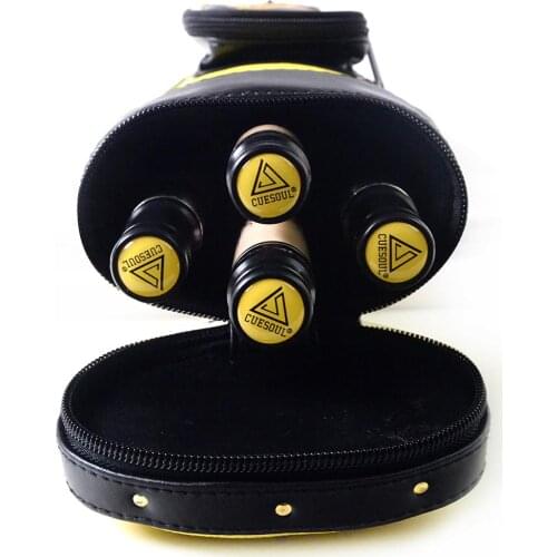 CUESOUL 2x4 Hard Pool Cue Case -Holds 2 Cue Butt and 4 Cue Shafts