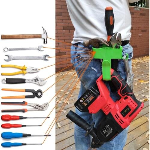 Waist tool holder with hook hanging around waist multi piece portable kit lithium electric wrench electric drill portable shelf