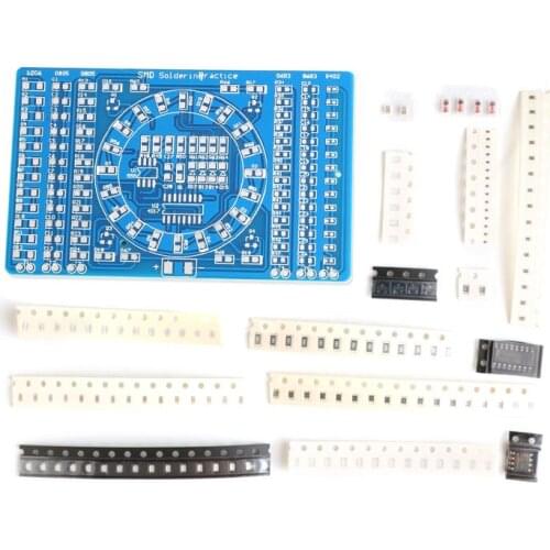 DIY SMT SMD Component Soldering Welding PCB Practice Board Running Water Light Kit DIY Electronica