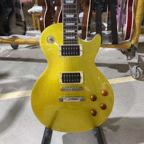 High Quality LP Electric Guitar Goldtop Solid Mahogany Body Rosewood Fingerboard Vax Potted Pickups Free Shipping