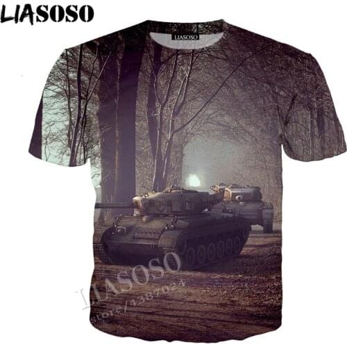 LIASOSO Men Women Tees Latest Comfortable 3D Printed Polyester T-shirt Military Game T Shirt Tank Theme Casual Tshirt