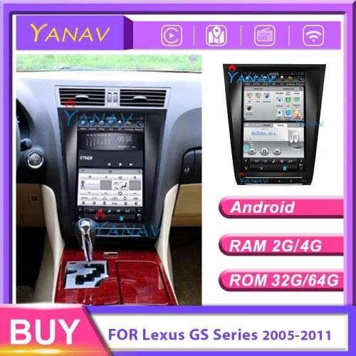 Android system GPS navigation For-Lexus GS Series 2005-2011 Car Stereo Multimedia DVD Player Vertical Screen Car Radio Player