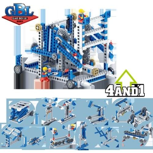 KAZI 4 IN 1 Building Blocks kids Inventor Learning Bricks Compatible Technic Educational Toys For Children