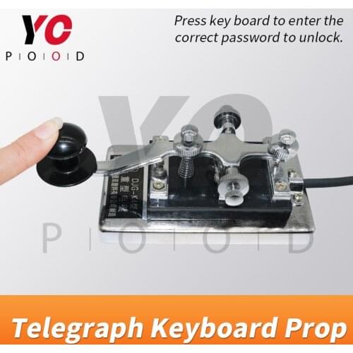 YOPOOD Morse Code Device real life game prop supplier enter password code by telegraph keyboard to unlock escape room puzzles