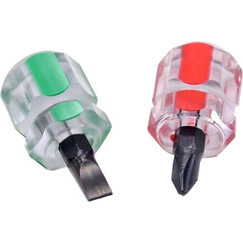 Red Green Screwdriver Mini Small Portable Radish Head Screw Driver Precision Transparent Handle Repair Hand Tools