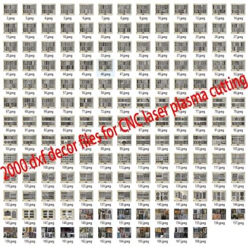 2000 metal door home garden decor sheet dxf format 2d vector design drawing for CNC laser plasma cutting files collection