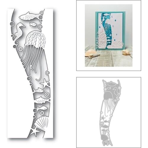 2020 New Ocean Jellyfish Hippocampus Shell Metal Cutting Dies For Cut Paper Craft Making Background Greeting Card Scrapbooking