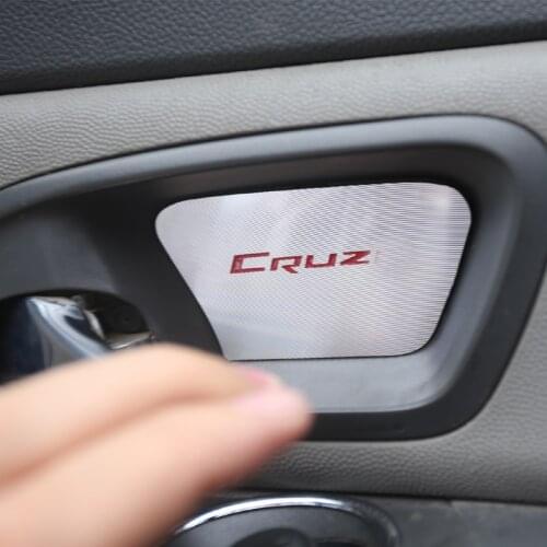 4pcs stainless steel inside door bowl Stickers For Chevrolet Cruze sedan hatchback 2009-2012 Car stickers Car Accessories