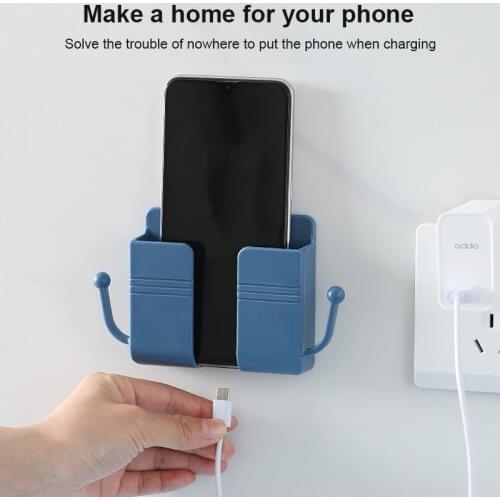 Wall-mounted Storage Box TV Air Conditioner Remote Control Mobile Phone Plug Wall-mounted Charging Multi-function Bracket Tool