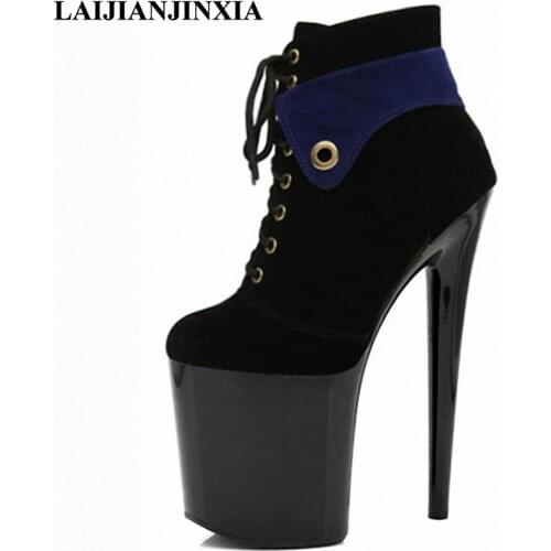 New sex toys Unisex sexy BDSM sm boots for woman ankle boots game play 20cm heel fetish ankle lock high boots queen shoes