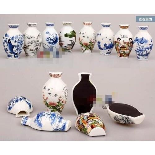 Wholesale10pc Chinese Classic Blue&White Porcelain Vase Shape Cute Fridge Magnet