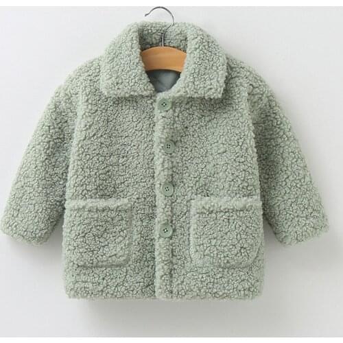 Girls Coat Outerwear Solid Color Coat Gir Winter Childrens Jacket Toddler Clothes Girl