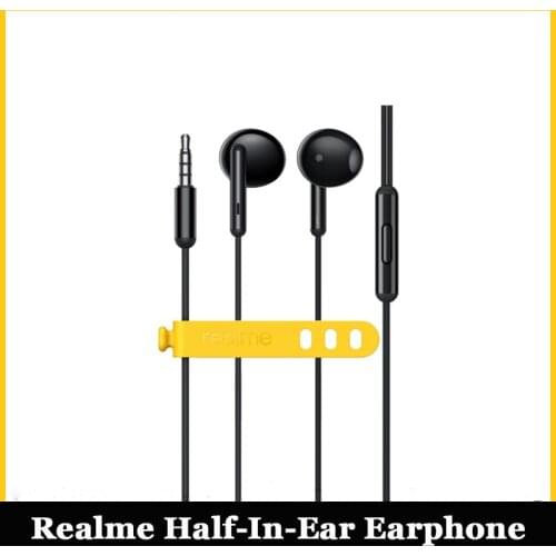 Realme Q3 X2 3 Pro GT Neo Q3i V13 V11 V5 X Earphone Original 3.5mm Half In Ear Classic Headsets Built-in Mic Large Driver Earbud
