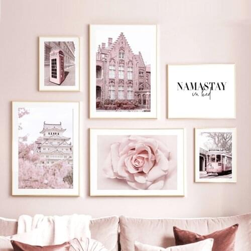 Flower Car Phone Booth Osaka Aesthetics Wall Art Canvas Painting Nordic Poster And Prints Wall Pictures For Living Room Decor