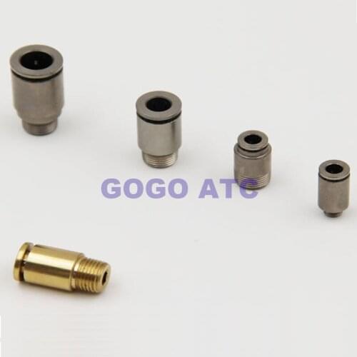 SMC type fittings KQBS KQ2S male thread all copper nickel-plated nickel plated PC straight inner hexagon one-touch pipe fitting