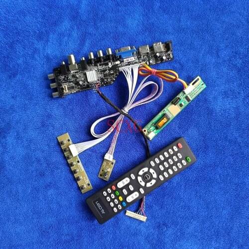 HDMI-compatible USB AV VGA LCD panel controller board DVB Signal Digital 1366*768 DIY KIT LVDS 30Pin 1CCFL Fit B156XW01/LP156WH1