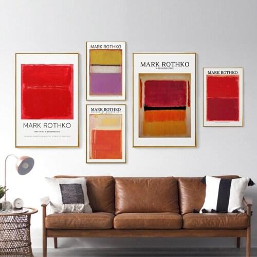 MARK ROTHKO Modern Abstract Wall Art Canvas Painting Picture Posters and Prints For Gallery Living Room Home Decor Collection