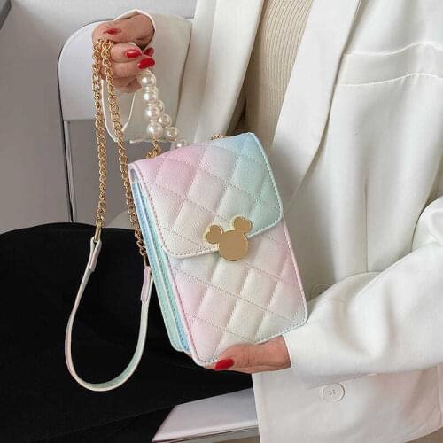 Shoulder Bags Women Summer Female Chain Small Bags Casual Diamonds Lattice Saddle Bags Quality Messager Bags