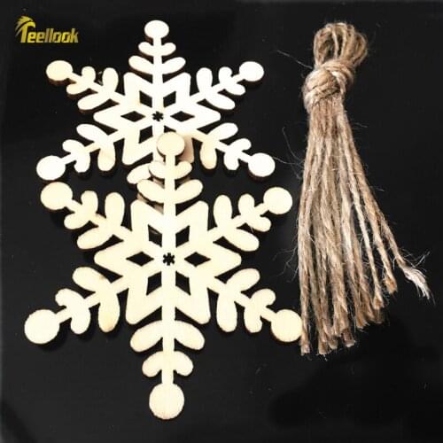 Teellook New Year Wooden Creative Christmas Interior Decoration Pendant Hotel Mall Christmas Tree Pendant