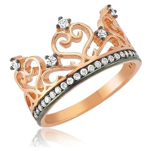 Tevuli 925 Sterling Silver Queen Crown Lady Ring