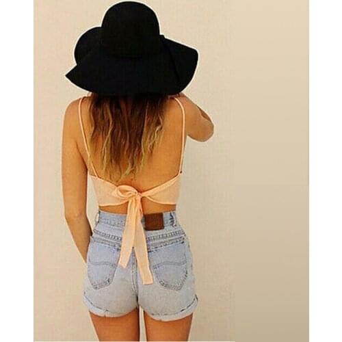 Sexy Bowknot Camis Top Women Sleeveless Camisole Tank Top Summer Lady Casual Crop Tops Casual Clothes
