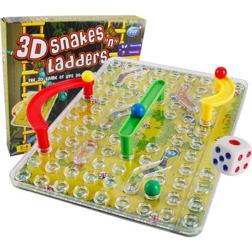Traditional Fun Game Snake and Ladder board game Maze Game Parent-child Interactive Childrens Educational Toys
