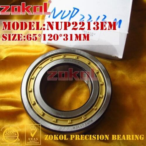 ZOKOL NUP2213 E M bearing NUP2213EM 92513EH Cylindrical roller bearing 65*120*31mm