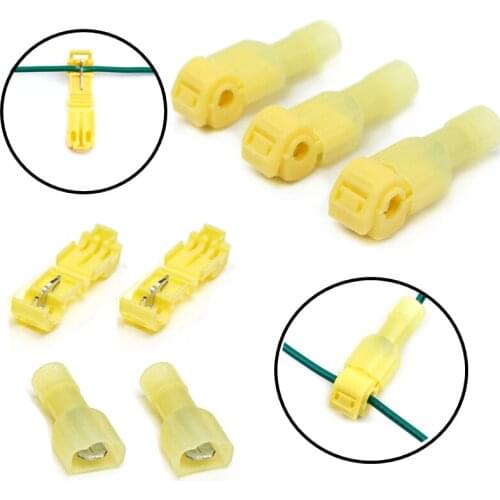 100PCS Electrical Wire Connectors Terminals Crimp Terminal Scotch Lock Quick Splice 12AWG Electrical Car Audio Kit Tool Set
