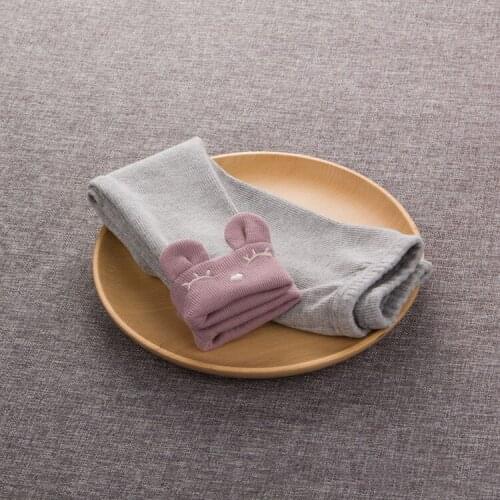 2-colors 2020 Spring New Baby Girls Cartoon Rabbits Pants Slacks Girl Children Cotton Long Leggings Cute Kids Trousers Fashion