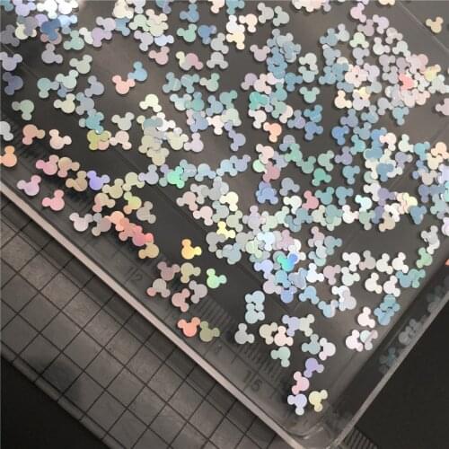 20g/Pack 3mm Cartoon Mouse Head Ultrathin Sequin loose Sequins PET Paillettes for Nails Art manicure/wedding confetti