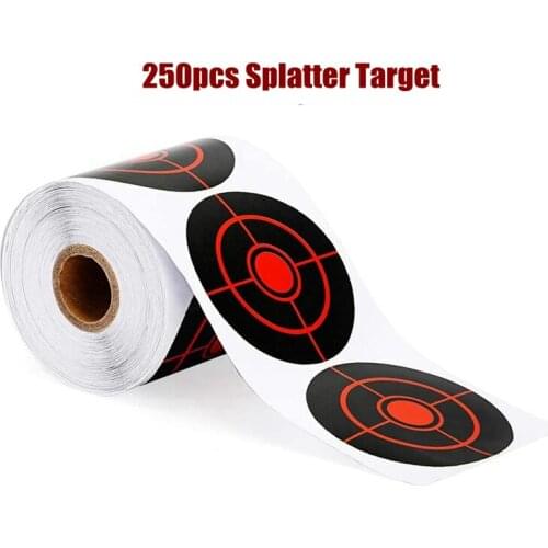 250PCS Platter Target Stickers for Shooting 3" Bulleye Adhesive Reactive Targets for BB Pellet Airsoft Guns