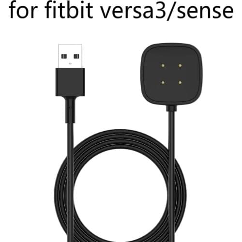 3.3ft USB Charging Cable Cradle Station for Fitbit Versa Lite 2 3 Sense Smart Watch High Quality Replacement USB Charger Cable