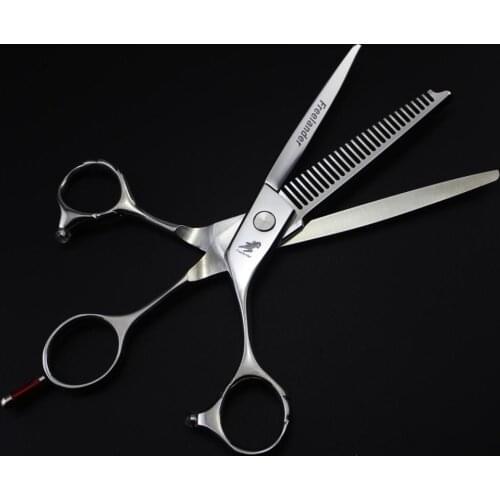 6.0" 440C combined scissors chunking shears multi blade scissors professional hair cutting shears hairdressing scissors cutter
