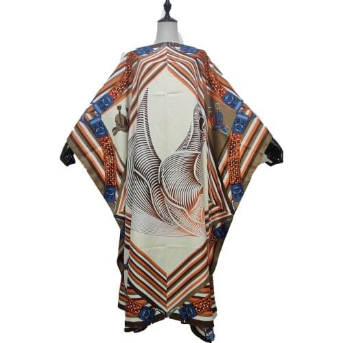 Abaya 2021 Winni New Floral Bohemian Kuwait Plus Size Silk Boubou Maxi Dress For Lady Dashiki African Swimwear Kaftan Dresses
