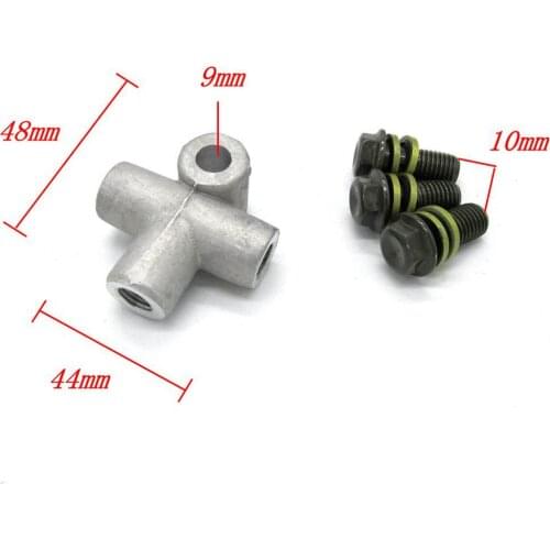10mm Aluminum Hydraulic Brake Hose Pipe Tee Coupling For Motorcross ATV