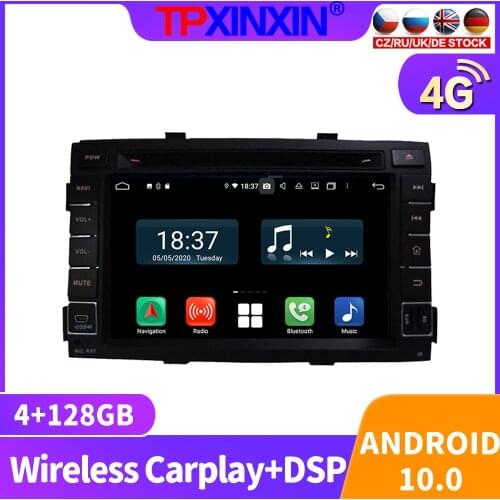 128GB Android 10 For KIA Sorento 2006 - 2012 Car Radio Multimedia Video Recorder Player Navigation GPS Accessories Auto 2din DVD