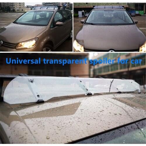 Car Top Roof-Racks Windshield 34inch Long Air Deflector Universal Roof-top Cargo Box Wind Screen 34 Inch Roof Rack Fairing