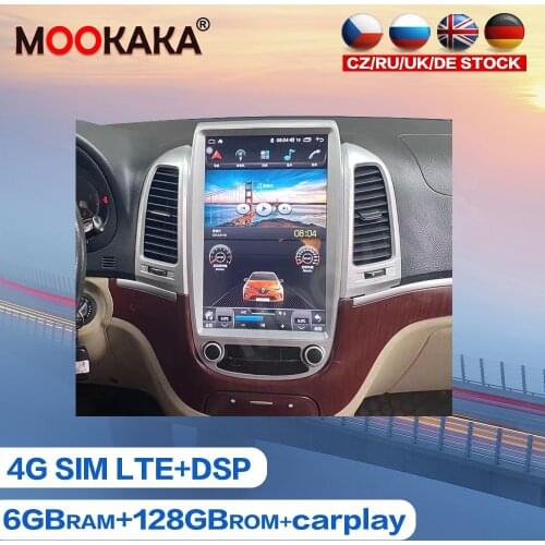 For Hyundai Santa Fe 2006 - 2012 Android 10.0 6G+128GB Car Multimedia Player GPS Navigation Auto Radio Stereo Tape Recorder Unit