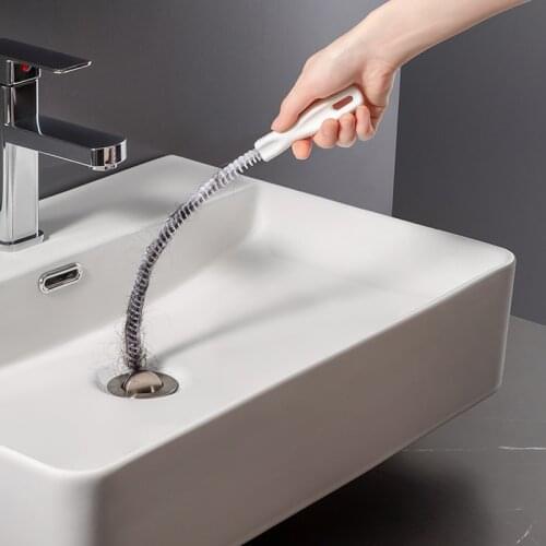 Household Multifunctional Spring Pipe Bendable Sewer Dredging Strip Pipe Hair Debris Cleaner Dredging Tools Sink Clog Remover