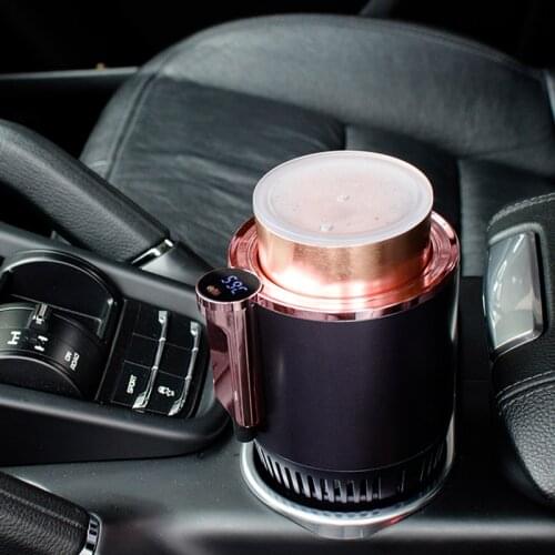 DC 12V Car Heating Cooling Cup 2-in-1 Car Office Cup Warmer Cooler Smart Car Cup Mug Holder Car Auto Interior Accessories