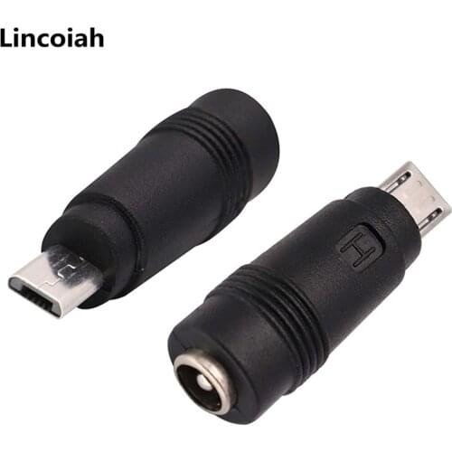 DC 5.5*2.1mm Female to Micro USB Male Power Converter Jack Micro USB to DC 5.5*2.1mm M/F Charger Adapter Connector