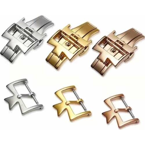 18mm20mm 316L Stainless Steel Double By Double Open Watch Buckle Clasp for VC watch Strap Deployant For Watchbands